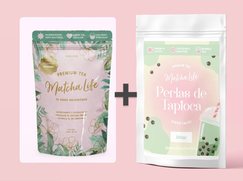 MATCHA 100gr + tapioca instantánea 5 minutos + cuchara medidora