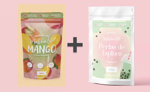 MATCHA mango 50 gr + tapiocas instantáneas cacao