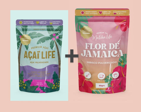 Açai 100gr + flor de jamaica en polvo 50gr